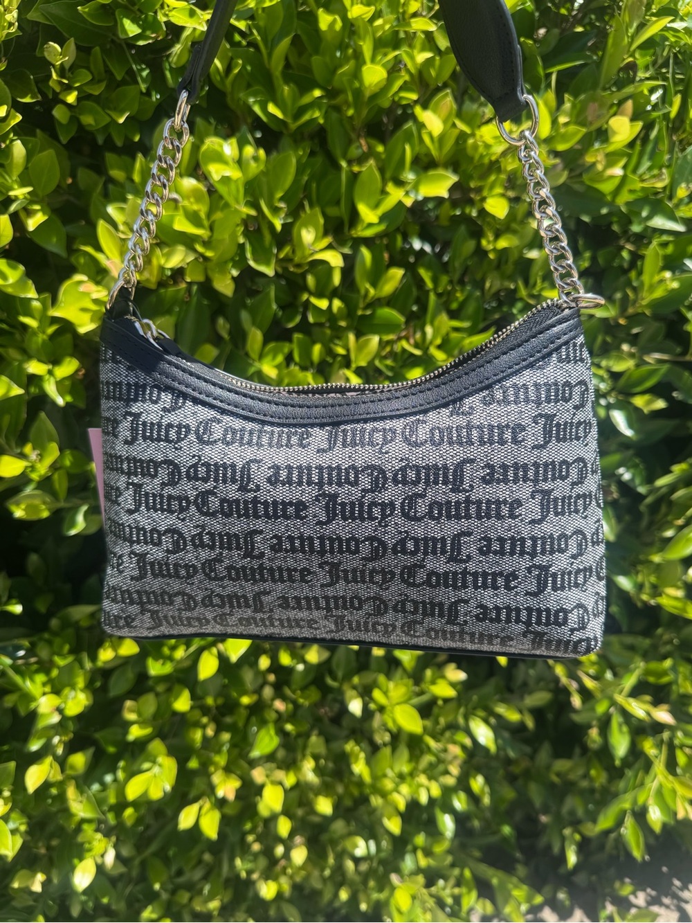 Juicy Couture Black Logo Floral Appliqué Mini Shoulder Bag - Picture 3 of 3